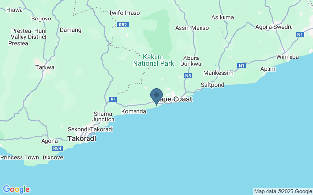 Kaart met locatie Elmina Castle